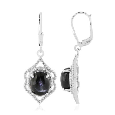 Orecchini in argento con Diopside Stellato d'India