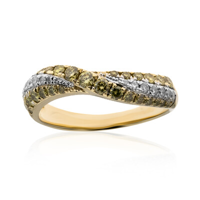 Anello in oro con Diamante Giallo SI1 (CIRARI)