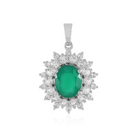 Ciondolo in argento con Onice Verde