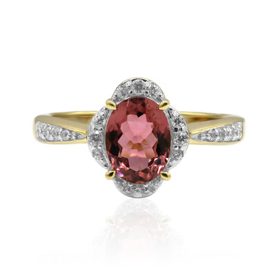 Anello in oro con Tormalina Rosa (Adela Gold)