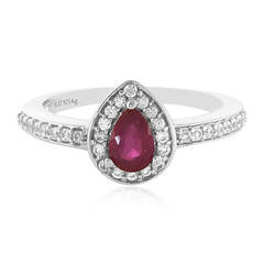 Anello in argento con Rubino del Madagascar