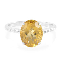 Anello in argento con Quarzo Champagne