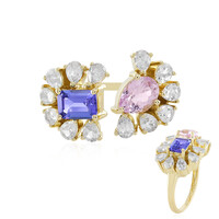 Anello in oro con Kunzite Brasiliana AAA (de Melo)