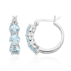 Orecchini in argento con Topazio Blu Cielo