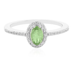 Anello in argento con Granato Menta Merelani