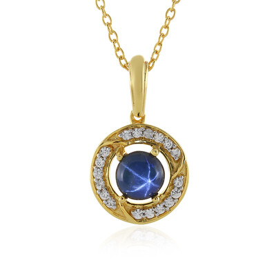 Collana in argento con Zaffiro Stellato Blu
