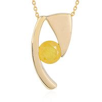 Collana in argento con Zaffiro Giallo del Madagascar