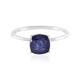 Anello in platino con Zaffiro Blu del Madagascar