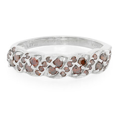 Anello placcato in platino con Diamante Fancy