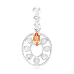 Ciondolo in argento con Zaffiro Padparadscha