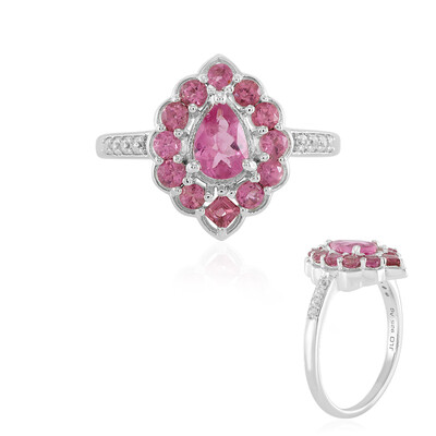 Anello in argento con Rubellite