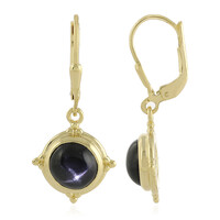 Orecchini in argento con Diopside Stellato d'India