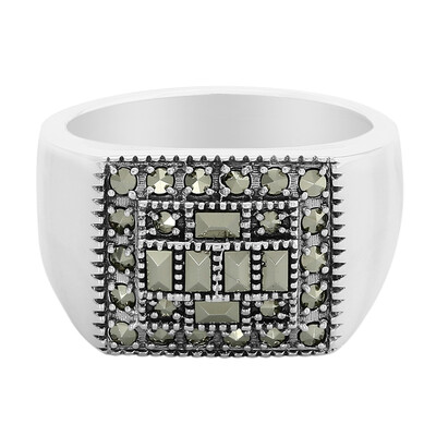 Anello in argento con Marcassite