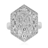 Anello in argento con Topazio Bianco
