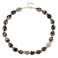 Collana in argento con Rodonite