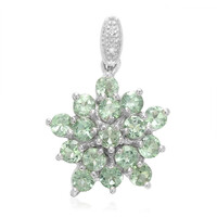 Ciondolo in argento con Fluoroapatite Verde Menta