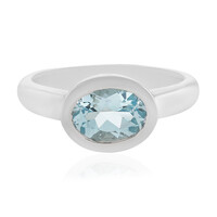 Anello in argento con Topazio Blu Cielo