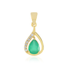 Ciondolo in argento con Onice Verde