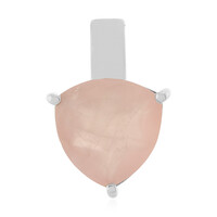 Ciondolo in argento con Quarzo Rosa