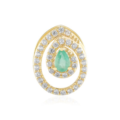 Ciondolo in argento con Smeraldo Russo (Adela Silber)
