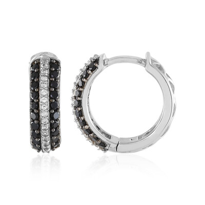 Orecchini in argento con Spinello Nero