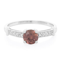 Anello da uomo in argento con Zircone Arancio Mashewa