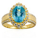 Anello in argento con Topazio Paraiba
