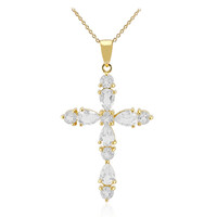 Collana in argento con Topazio Bianco