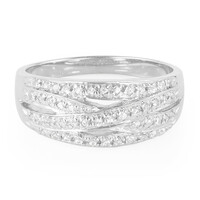 Anello in argento con Zaffiro Bianco