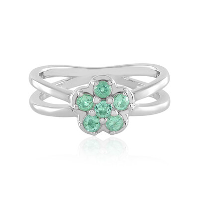 Anello in argento con Smeraldo Russo