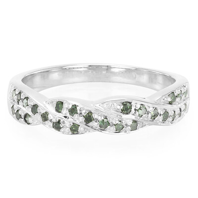 Anello placcato in platino con Diamante Fancy