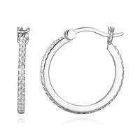 Orecchini in argento con Topazio Bianco