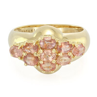Anello in oro con Zaffiro Padparadscha (non riscaldato) (AMAYANI)