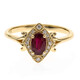 Anello in oro con Rubino Mozambico AAA (CIRARI)