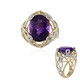 Anello in oro con Ametista Zambiana (SUHANA)