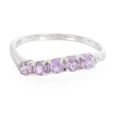 Anello in argento con Zaffiro Ceylon Porpora (non riscaldato)