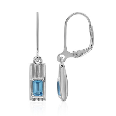 Orecchini in argento con Topazio Blu Svizzero (TPC)