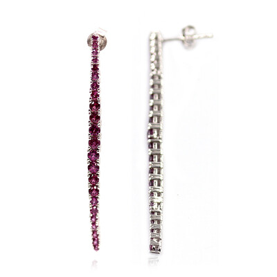 Orecchini in argento con Rodolite