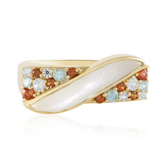 Anello in argento con Pietra di Luna Bianca (KM by Juwelo)