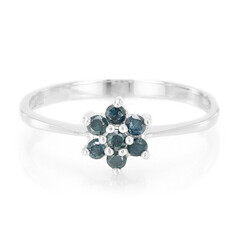 Anello placcato in platino con Diamante Fancy