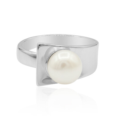 Anello in argento con Perla di Acqua Dolce (TPC)