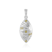 Ciondolo in argento con Diamante Giallo I2