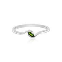 Anello in argento con Diopside Russo
