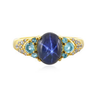 Anello in argento con Zaffiro Stellato Blu