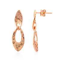 Orecchini in oro con Diamante Rose de France SI1 di Argyle