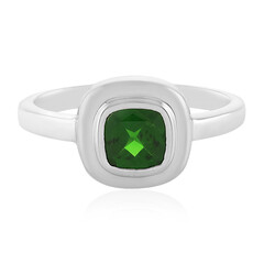 Anello in argento con Diopside Russo
