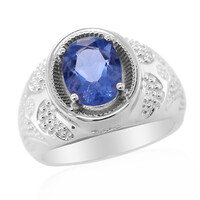 Anello da uomo in argento con Fluorite Cangiante