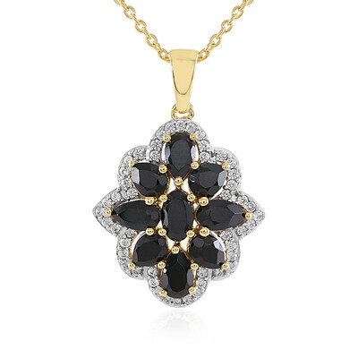 Collana in argento con Spinello Nero