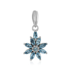 Ciondolo in argento con Topazio Blu Svizzero