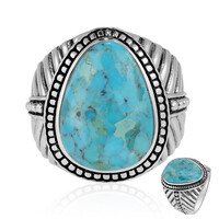 Anello in argento con Turchese Kingman Mohave Blu (Art of Nature)